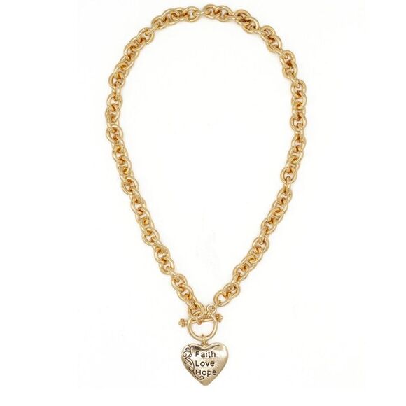Gold plated heart necklace
